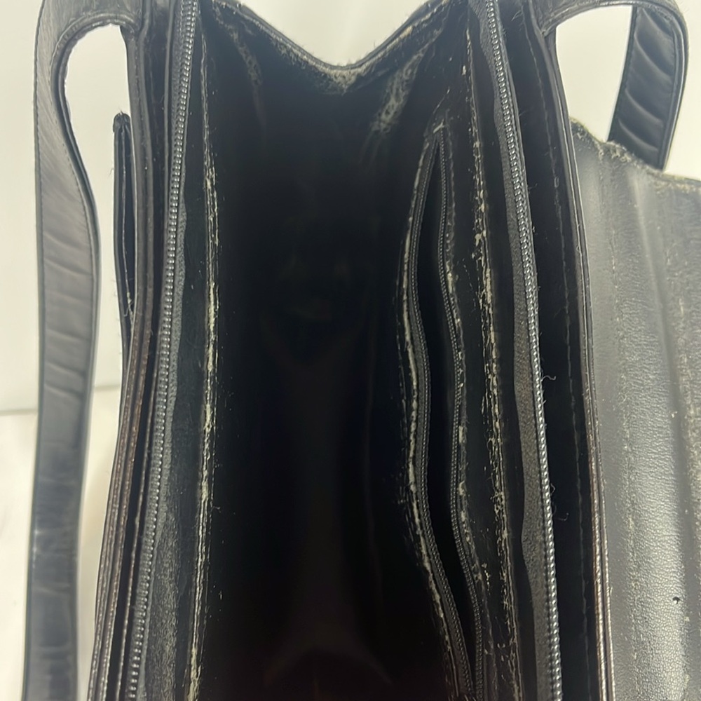 Gianni Versace Vintage Black Leather Shoulder Bag Purse - Picture 12 of 17